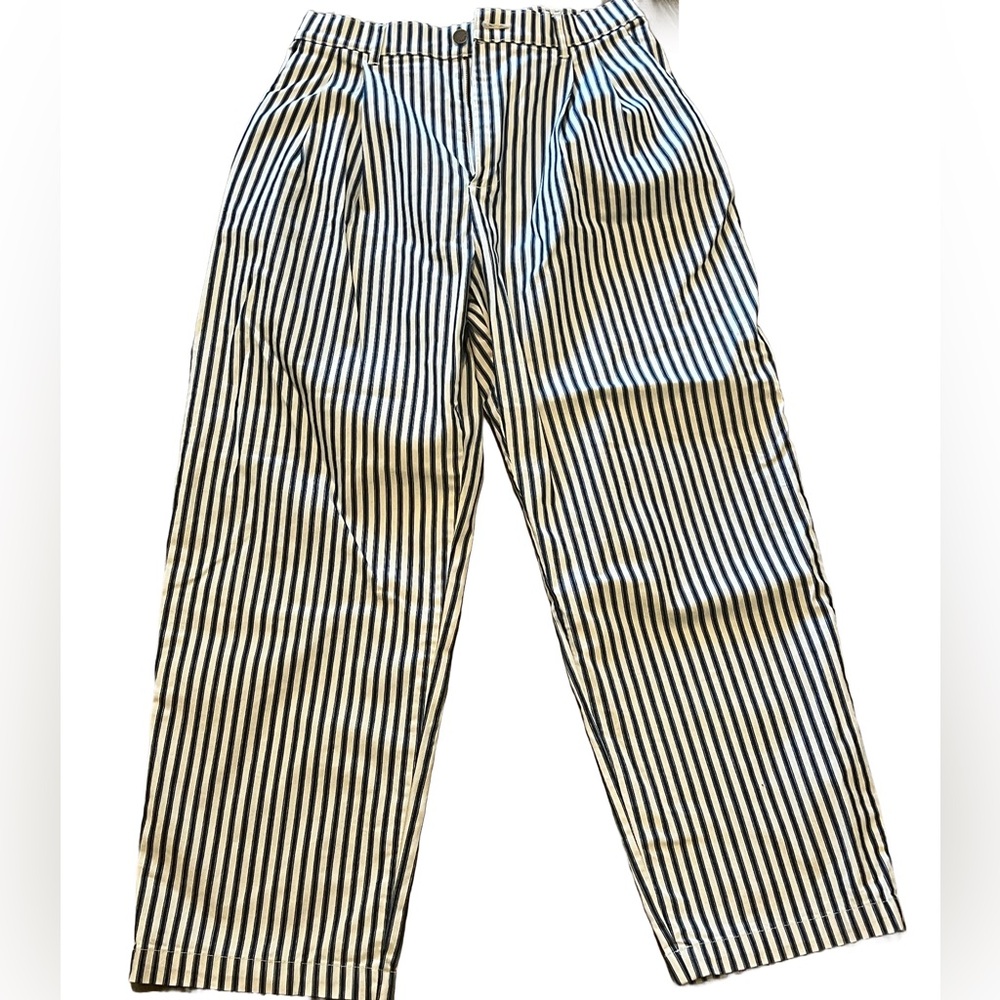 Christy Dawn Navy and White Striped Pants